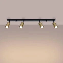 Plafon WINX 4L czarny/złoty (SL.1387) - Sollux Lighting