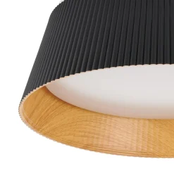 Plafon z efektownym kloszem FRILL LED czarny 45 cm (ST-DL6487-C-BK) - Step into Design