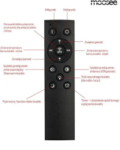 Plafon z pilotem i timerem MOOSEE CELLS 3 biała (MSE1501100501) - Moosee