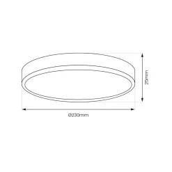 Plafon z regulowaną barwą światła MAQ 18W 3CCT Biały (ML1660) - Milagro