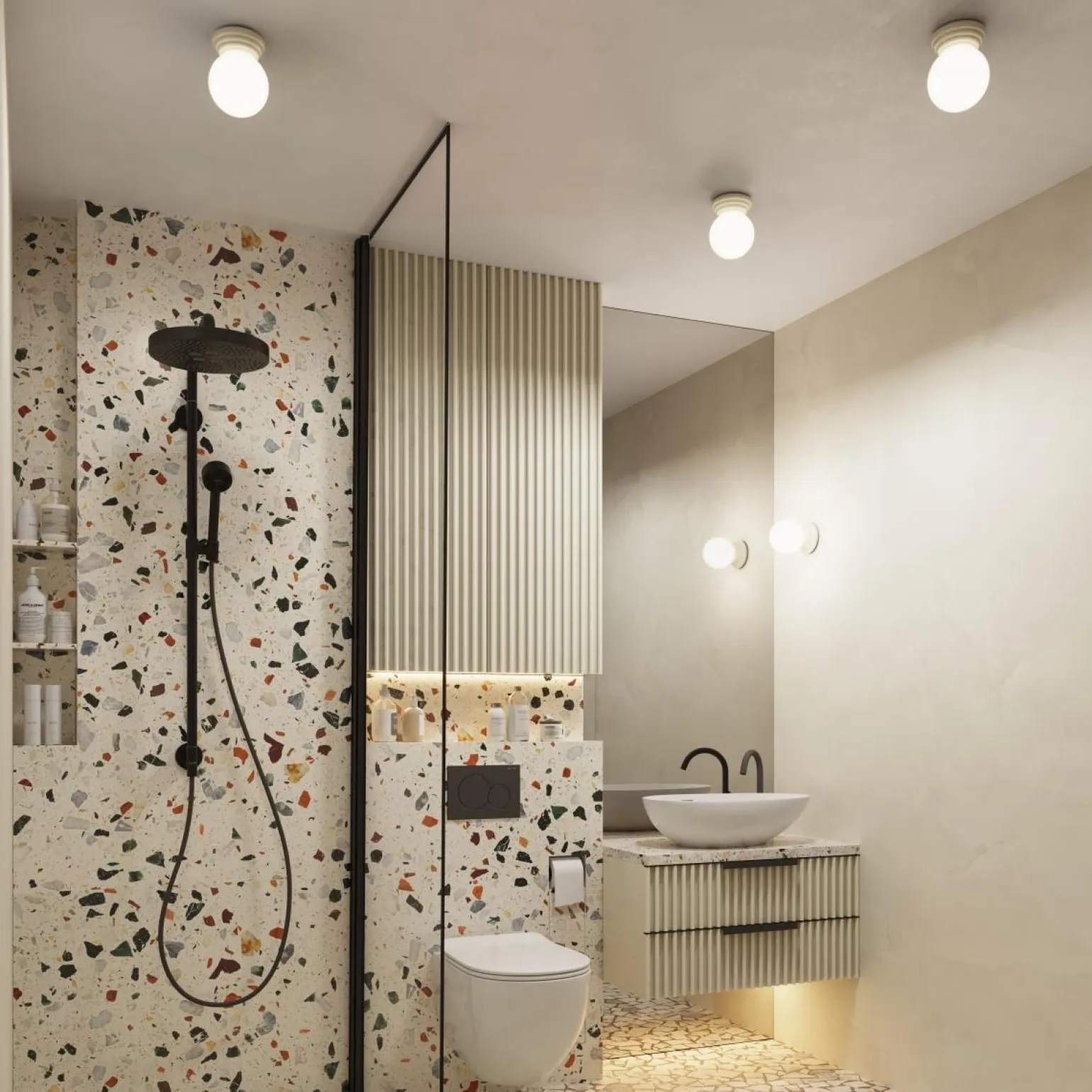 Plafon ZORI beżowy IP44 (SL.1897) - Sollux Lighting