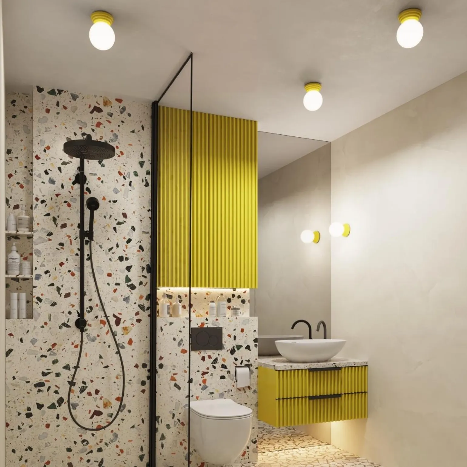 Plafon ZORI żółty IP44 (SL.1898) - Sollux Lighting