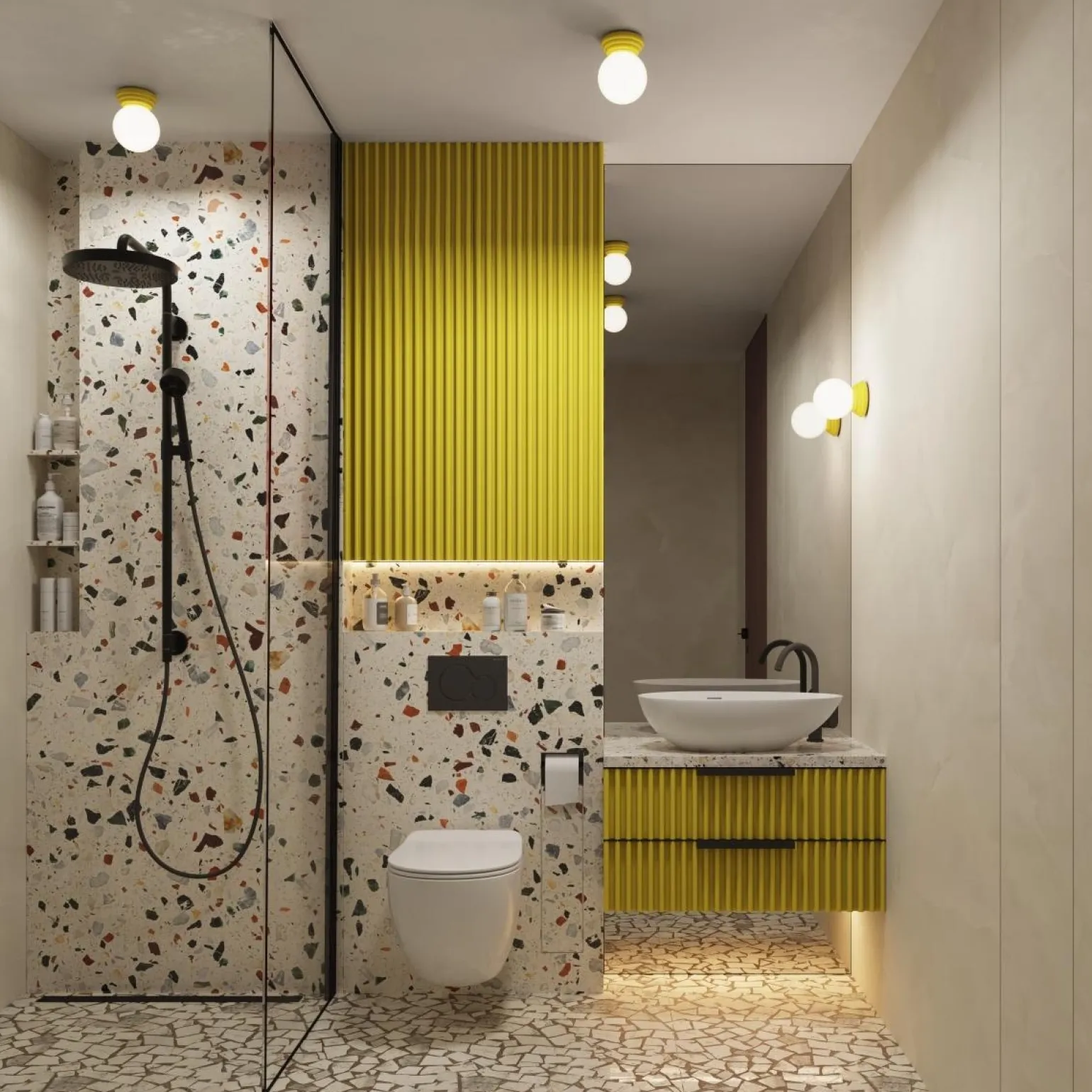 Plafon ZORI żółty IP44 (SL.1898) - Sollux Lighting