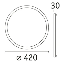 Plafoniera ATRIA SHINE LED Backlight z czujnikiem 22W okrągła 420mm 2300lm 4000K IP44 230V biały / tworzywo sztuczne (PL71185) - PAULMANN