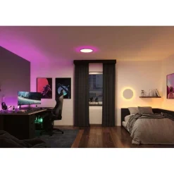 Plafoniera ATRIA SHINE LED Backlight RGB+W 32W 2700lm okragłą 400mm 3000K-6500K 230V biały / tworzywo sztuczne (PL71192) - PAULMANN