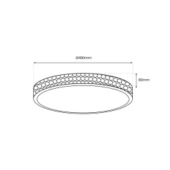Plafoniera SHINY CLEAR Ø49 cm (ML8499) - Milagro