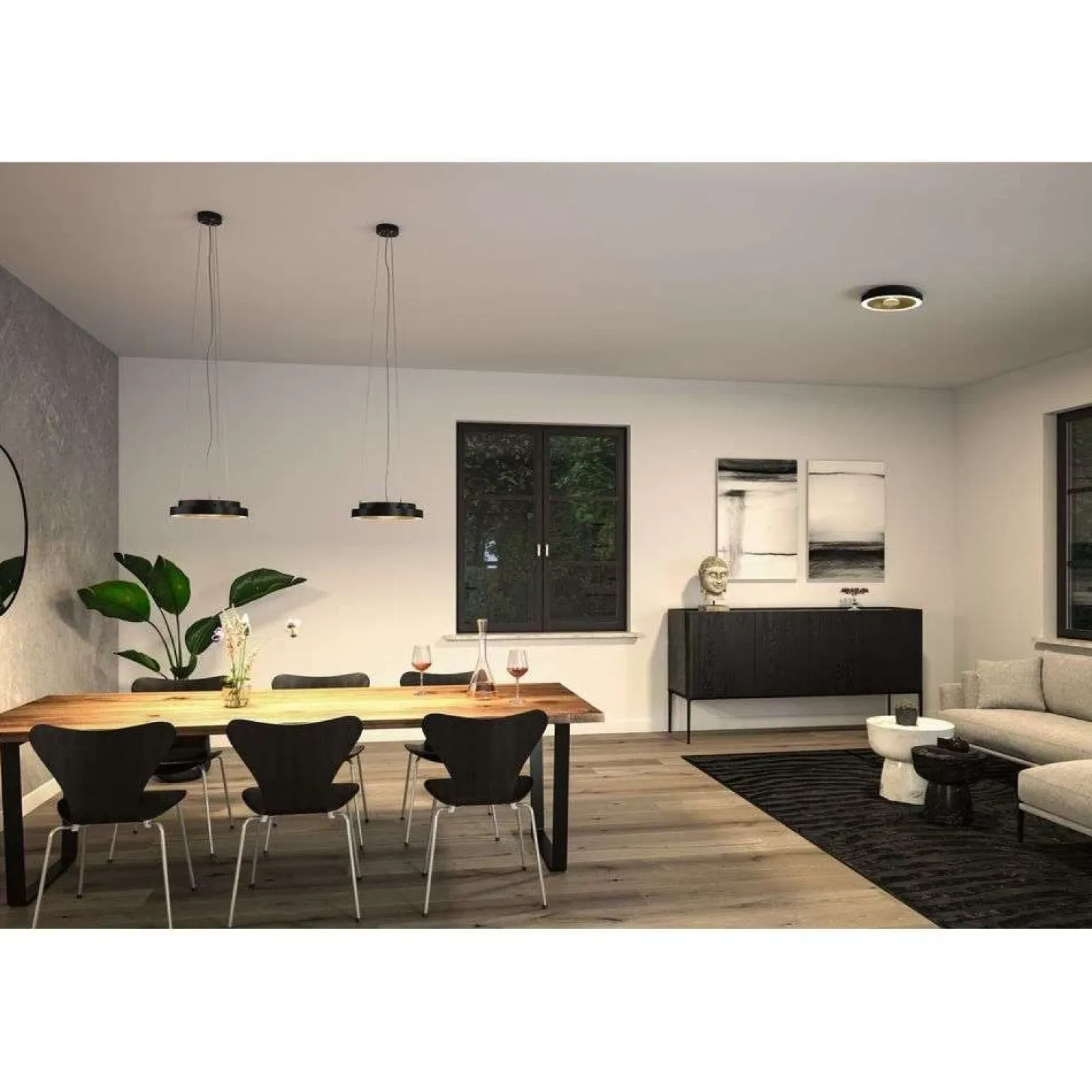 Plafoniera VOLEA 18W DIM 320MM 2120lm 3000K IP44 230V czarny / złoty / tworzywo sztuczne (PL71178) - PAULMANN