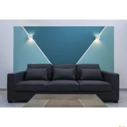 PLASTRA, lampa ścienna, QT14, kwadratowa, Cube, biały gips, maks. 42 W (148018) - SLV