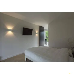 PLASTRA, lampa ścienna, QT14, kwadratowa, Cube, biały gips, maks. 42 W (148018) - SLV