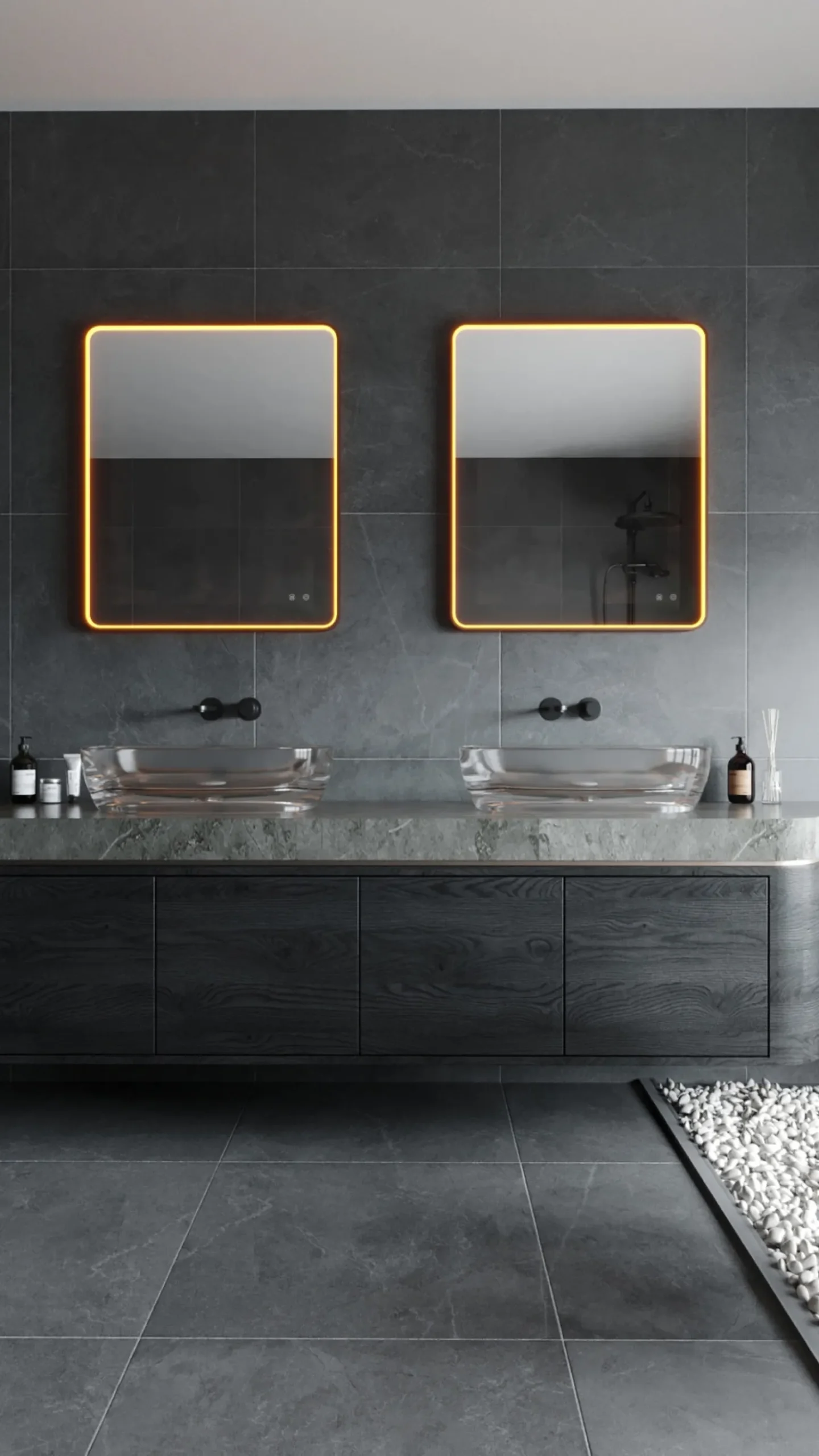 Podświetlane,ściemnialne lustro MAXLIGHT W0385 MIRROR PROSTOKĄT 76x91cm