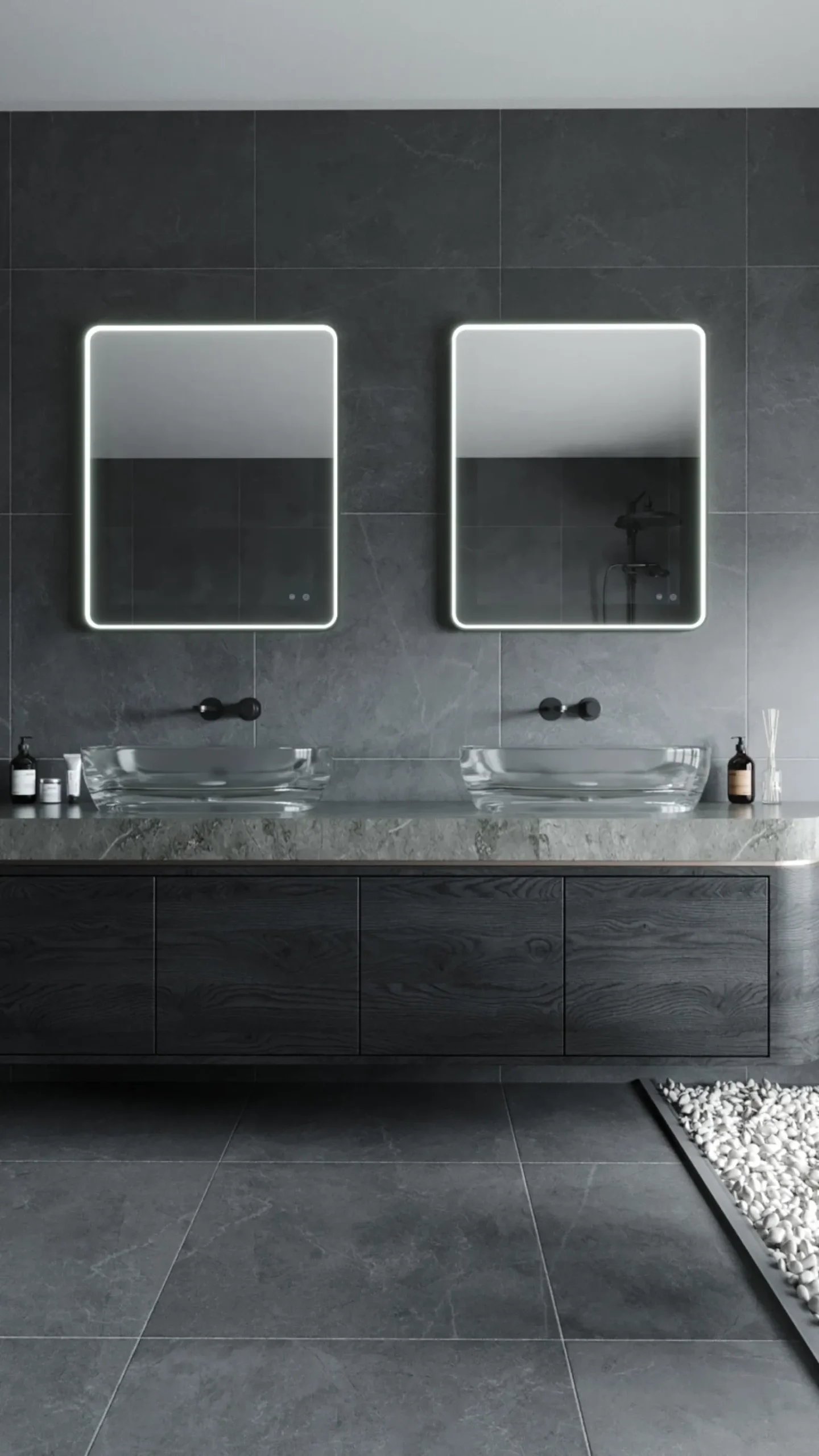 Podświetlane,ściemnialne lustro MAXLIGHT W0385 MIRROR PROSTOKĄT 76x91cm