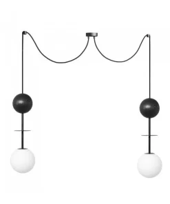Podwójna lampa wisząca pająk OIO A2 czarna (OIA222P0) - Ummo