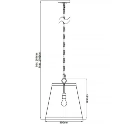 Pojedyncza lampa wisząca Harrow (FE-HARROW-P-M) - Elstead Lighting