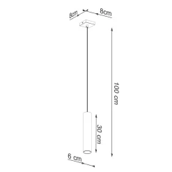 Pojedyncza Lampa Wisząca LAGOS 1 złoty połysk (SL.1200) - Sollux Lighting