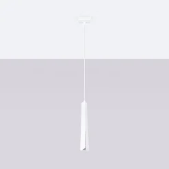 Pojedyncza lampa wisząca nad wyspę kuchenną PRYSM 1 biała (SL.1397) - Sollux Lighting