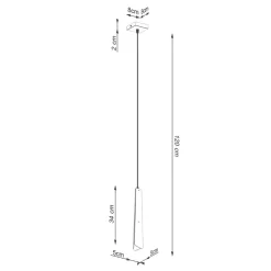 Pojedyncza lampa wisząca nad wyspę kuchenną PRYSM 1 czarna (SL.1400) - Sollux Lighting