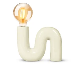 POP SERPENT Lampa biurkowa , ceramiczna z tekstylnym przewodem i włącznikiem (LX24801) - LYOMA