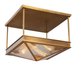 Półplafon Cairo - 4 źródła światła - Vintage mosiądz (QN-CAIRO-SF-VBS-CR) - Quintiesse