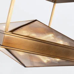 Półplafon Cairo - 4 źródła światła - Vintage mosiądz (QN-CAIRO-SF-VBS-CR) - Quintiesse