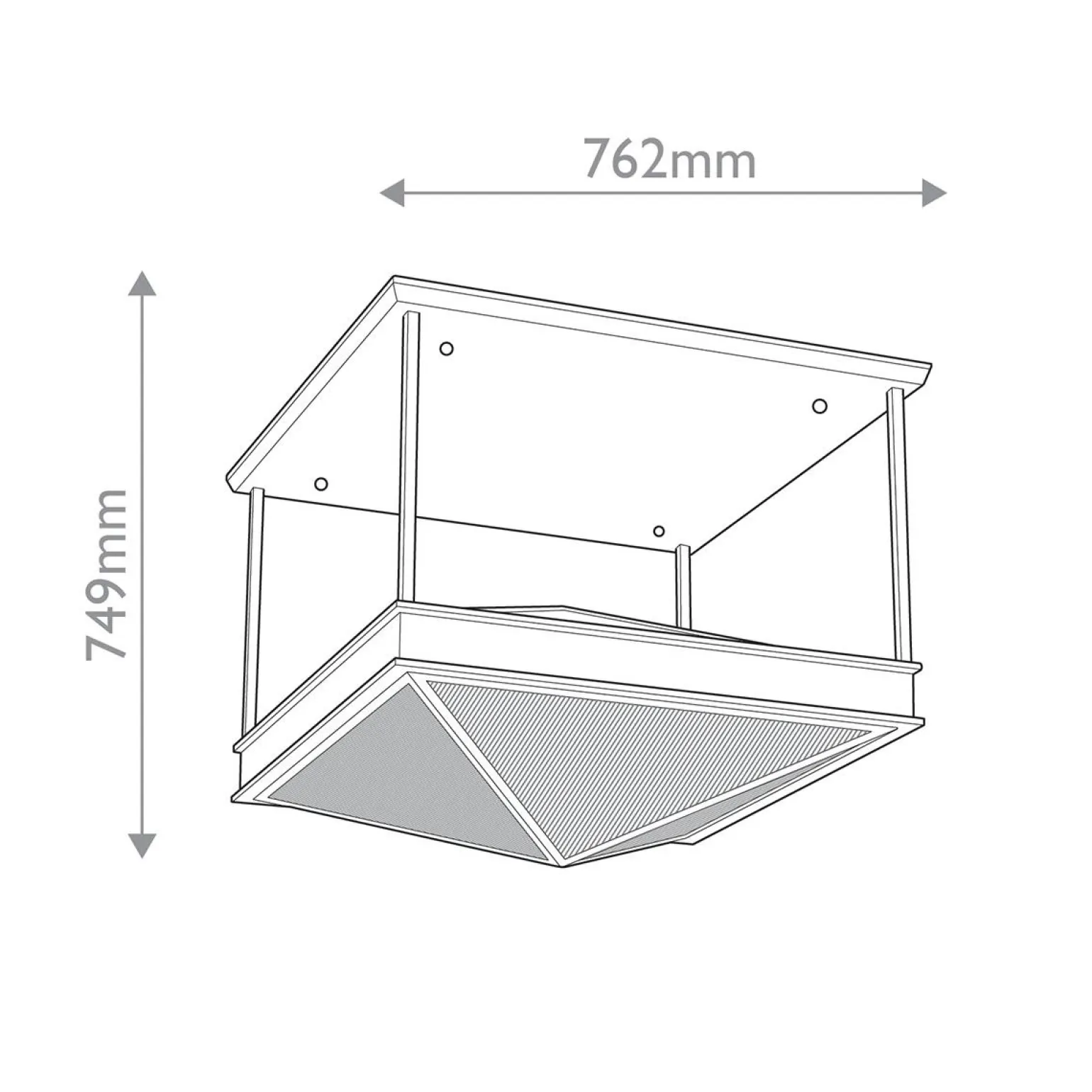Półplafon Cairo - 4 źródła światła - Vintage mosiądz (QN-CAIRO-SF-VBS-CR) - Quintiesse