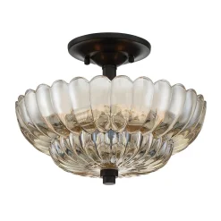 Półplafon Whitecap - 3 źródła światła - Kakaowy brąz (QZ-WHITECAP-SF-S) - Elstead Lighting