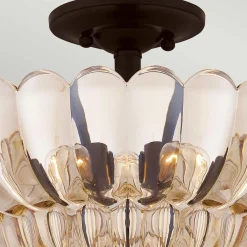 Półplafon Whitecap - 4 źródła światła - Kakaowy brąz (QZ-WHITECAP-SF-M) - Elstead Lighting