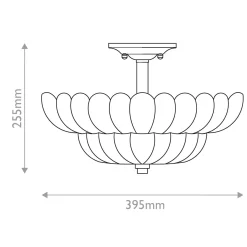 Półplafon Whitecap - 4 źródła światła - Kakaowy brąz (QZ-WHITECAP-SF-M) - Elstead Lighting