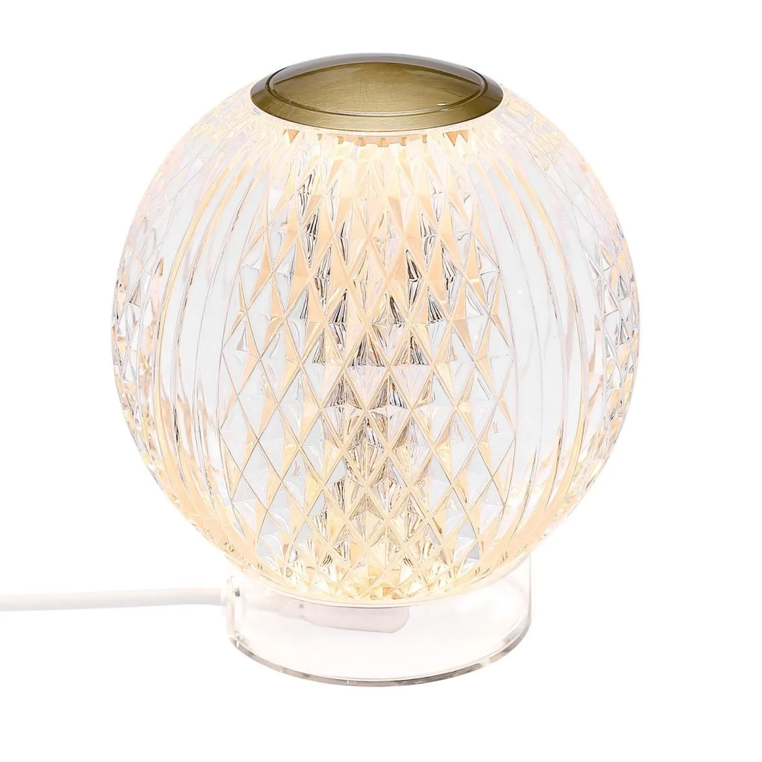 Przenośna lampa stołowa ładowana USB LED Marni - Naturalny mosiądz (QN-MARNI-TL-S-NBR) - Quintiesse