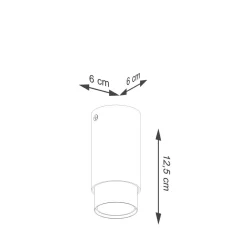 Punktowa lampa sufitowa NERO 12,5 czarny/złoty (SL.1410) - Sollux Lighting