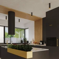 Punktowa lampa sufitowa NERO 22,5 czarny/złoty (SL.1411) - Sollux Lighting