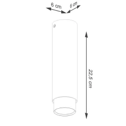 Punktowa lampa sufitowa NERO 22,5 czarny/złoty (SL.1411) - Sollux Lighting