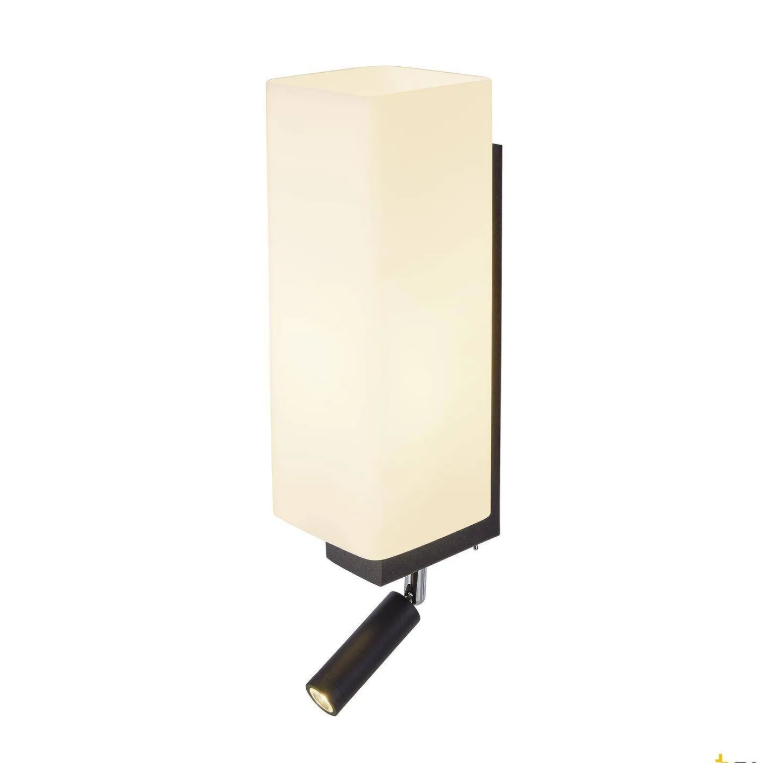 QUADRASS SPOT, lampa ścienna natynkowa LED indoor ze spotem LED i oprawą żarówki E27, kolor czarny (1003428) - SLV