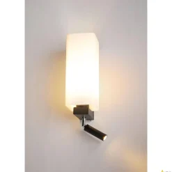 QUADRASS SPOT, lampa ścienna natynkowa LED indoor ze spotem LED i oprawą żarówki E27, kolor czarny (1003428) - SLV