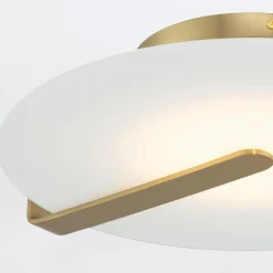 Średni plafon / kinkiet Nuvola - Szczotkowane złoto (QN-NUVOLA-F-M-BG) - Quintiesse