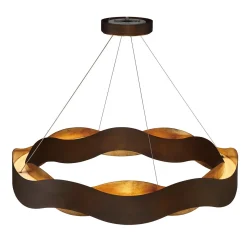 Średni żyrandol Vaughan - Brązowo-złoty (QN-VAUGHAN-P-M-BRZ-GD) - Quintiesse