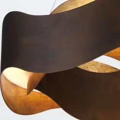 Średni żyrandol Vaughan - Brązowo-złoty (QN-VAUGHAN-P-M-BRZ-GD) - Quintiesse