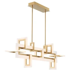 Średnia lampa wyspowa Inizio - Szczotkowane złoto (QN-INIZIO-LP-M-BG) - Quintiesse