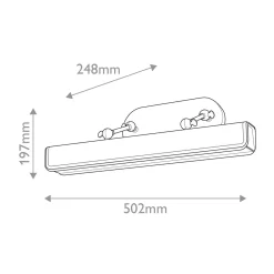 Średnia obrazówka LED Valise Picture - Vintage mosiądz, skóra smokingowa (QN-VALISE-PL-M-VBS-TL) - Quintiesse