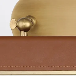 Średnia obrazówka LED Valise Picture - Vintage mosiądz, skóra koniakowa (QN-VALISE-PL-M-VBS-CL) - Quintiesse