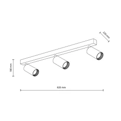 Reflektory na listwie AMIS WHITE OPRAWA OŚWIETLENIOWA 3 (10796) - TK Lighting
