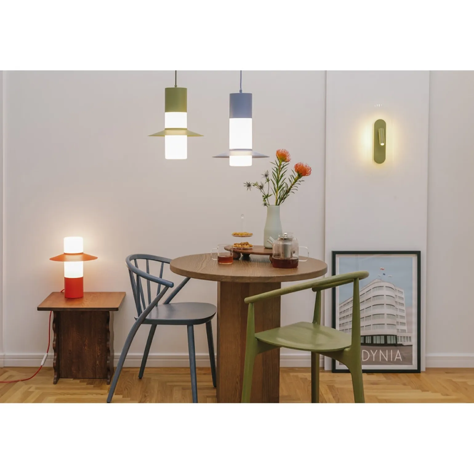 RIFLO W D oliwkowa lampa ścienna / kinkiet z regulowanymi reflektorami (RIWD614002) - Ummo