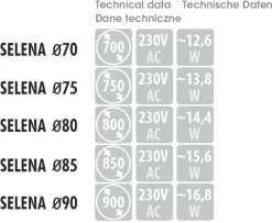 SELENA - lustro okrągłe w ramie z oświetleniem LED - MCJ