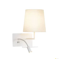 SOMNILA FLEX, lampa ścienna natynkowa LED indoor, 3000K, kolor biały, wersja prawa, ze złączem USB (1003460) - SLV