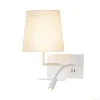 SOMNILA FLEX, lampa ścienna natynkowa LED indoor, 3000K, kolor biały, wersja lewa, ze złączem USB (1003459) - SLV
