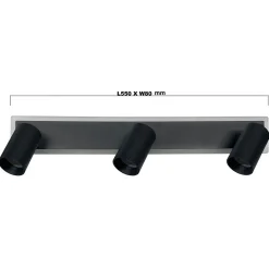 Spot Parma 3 3xGU10 + LED CCT czarny (LP-0612/3WS BK) - Light Prestige