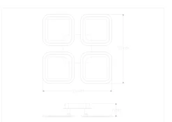 STELLAR LAMPA SUFITOWA BIAŁA-CHROM/WHITE-CHROME (MS232040R-WH) - Zuma Line