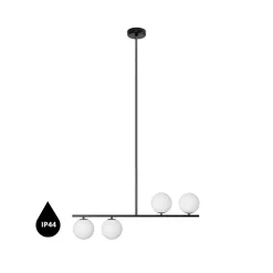 SUGURI A czarna lampa sufitowa w rozmiarze XL z podwyższoną szczelnością IP44 (SGA122RS66) - Ummo