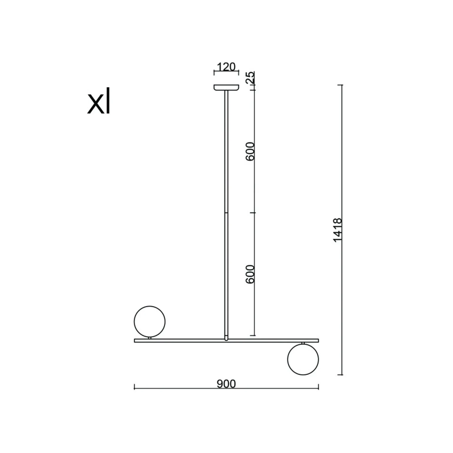 SUGURI C czarna lampa sufitowa w rozmiarze XL z podwyższoną szczelnością IP44 (SGC322RS66) - Ummo