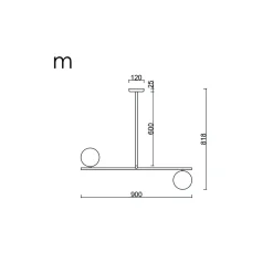 SUGURI C czarna lampa sufitowa w rozmiarze M (SGC322R06) - Ummo