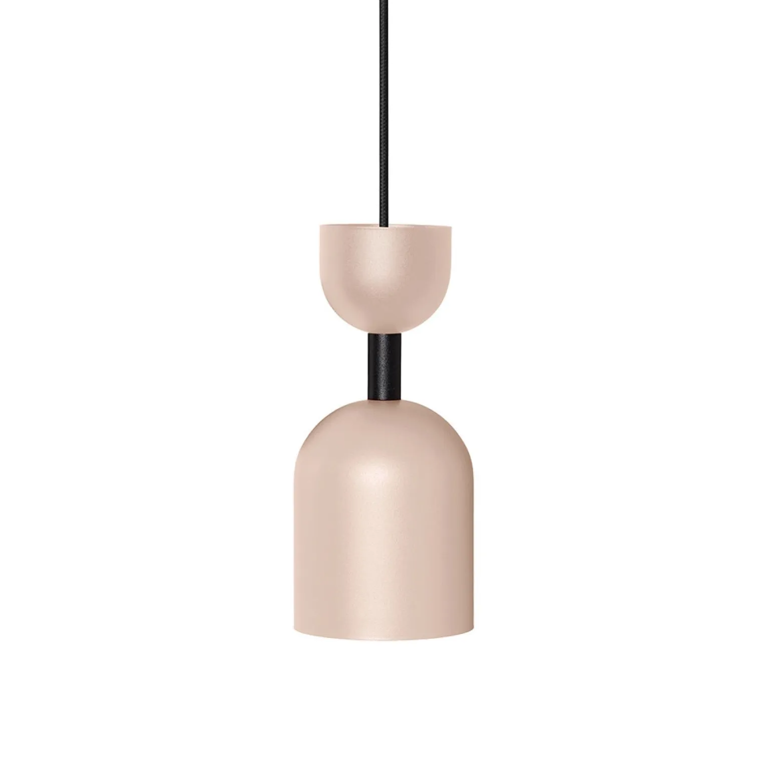 SUPURU beżowa sufitowa lampa wisząca z czarną rurką (SUA1210P0) - Ummo